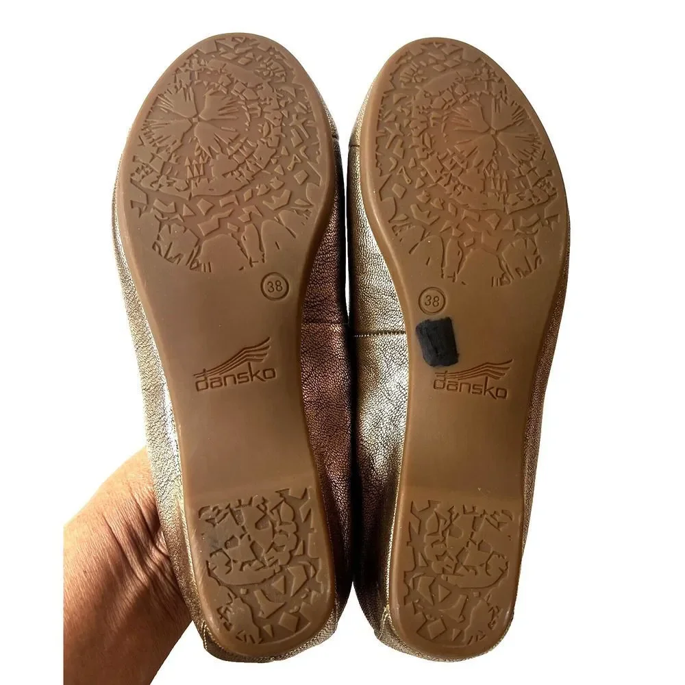 Dansko Gold Flats Elegant Comfort Loafers - Picture 10 of 10